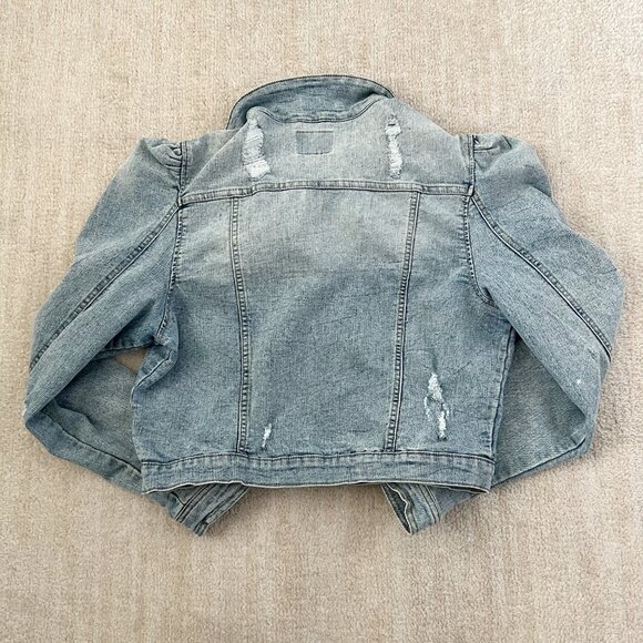 Tinseltown Blue Distressed Jeans Denim Jacket XL - Picture 4 of 13